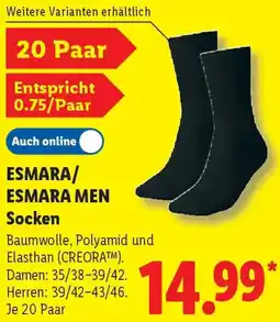 Lidl ESMARA/ ESMARA MEN Socken Angebot