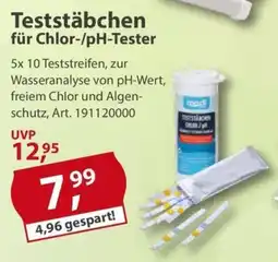 Sonderpreis Baumarkt Teststäbchen für Chlor-/pH-Tester Angebot