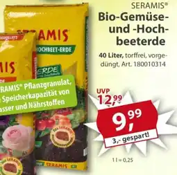Sonderpreis Baumarkt SERAMIS Bio-Gemüse- und -Hochbeeterde Angebot