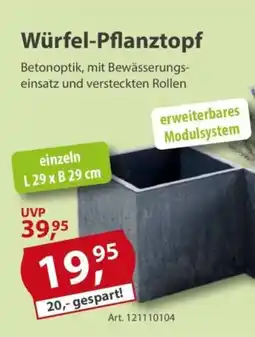 Sonderpreis Baumarkt Würfel-Pflanztopf Angebot