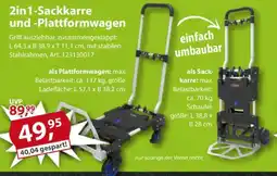 Sonderpreis Baumarkt 2in1-Sackkarre und -Plattformwagen Angebot