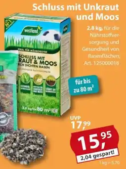 Sonderpreis Baumarkt westland Schluss mit Unkraut und Moos Angebot