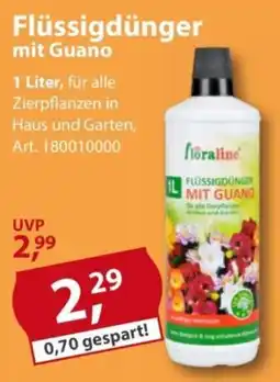 Sonderpreis Baumarkt floraline Flüssigdünger mit Guano Angebot