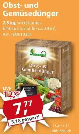 Sonderpreis Baumarkt Sonnenhof Obst- und Gemüsedünger Angebot