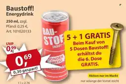Sonderpreis Baumarkt Baustoff! Energydrink Angebot