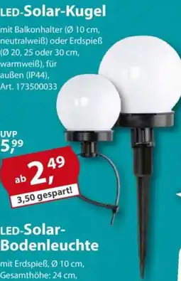 Sonderpreis Baumarkt LED-Solar-Kugel Angebot