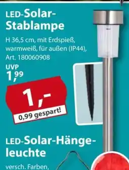 Sonderpreis Baumarkt LED-Solar- Stablampe Angebot