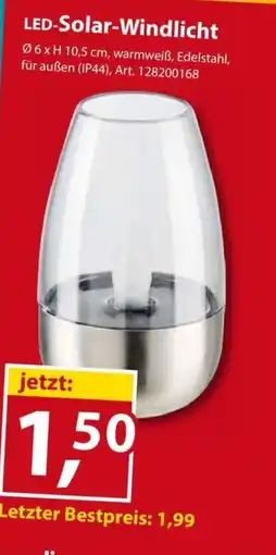 Sonderpreis Baumarkt LED-Solar-Windlicht Angebot