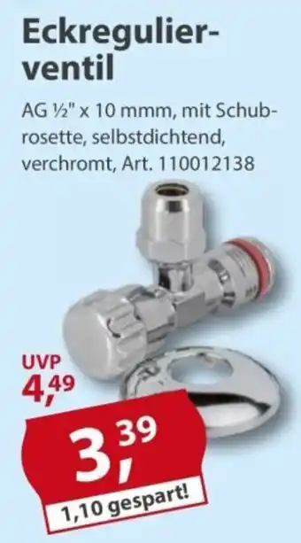 Sonderpreis Baumarkt Eckregulierventil Angebot