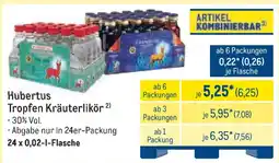 METRO Hubertus Tropfen Kräuterlikör Angebot
