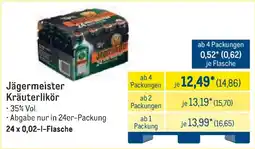 METRO Jägermeister Kräuterlikör Angebot
