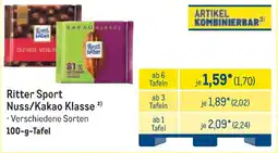 METRO Ritter Sport Nuss/Kakao Klasse Angebot