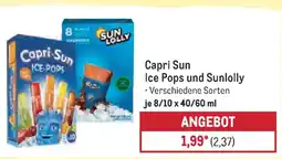 METRO Capri Sun Ice Pops und Sunlolly Angebot