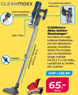 NETTO CLEANmaxx Akku-Zyklon- Staubsauger Angebot