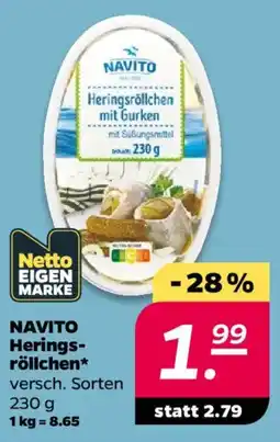 NETTO NAVITO Heringsröllchen Angebot