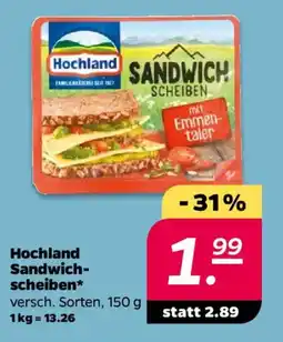 NETTO Hochland Sandwichscheiben Angebot