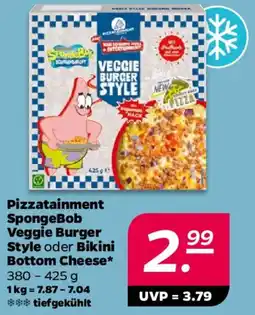 NETTO Pizzatainment SpongeBob Veggie Burger Style oder Bikini Bottom Cheese Angebot