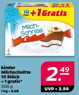NETTO kinder Milchschnitte 10 Stück Angebot