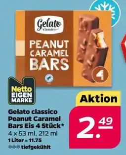 NETTO Gelato classico Peanut Caramel Bars Eis 4 Stück Angebot