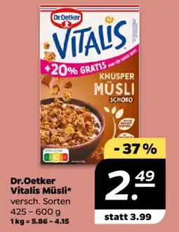NETTO Dr.Oetker Vitalis Müsli Angebot