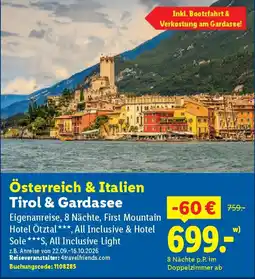 Lidl Österreich & Italien Tirol & Gardasee Angebot