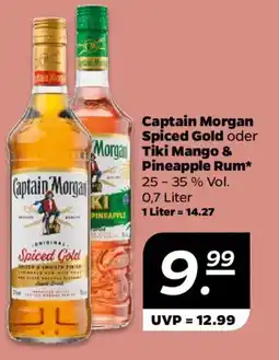NETTO Captain Morgan Spiced Gold oder Tiki Mango & Pineapple Rum Angebot