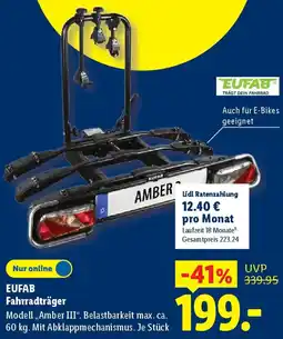 Lidl EUFAB Fahrradträger Angebot