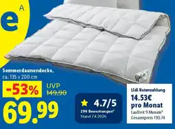 Lidl FJÖDUR Daunendecke Angebot