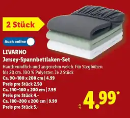Lidl LIVARNO Jersey-Spannbettlaken-Set Angebot