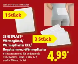 Lidl SENSIPLAST Wärmegürtel/ Wärmepflaster XXL/ Regelschmerz-Wärmepflaster Angebot