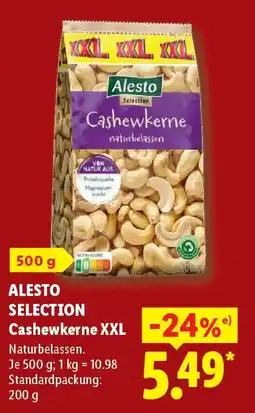 Lidl ALESTO SELECTION Cashewkerne XXL Angebot