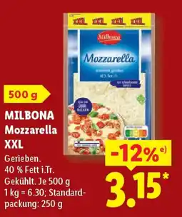 Lidl MILBONA Mozzarella XXL Angebot