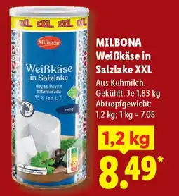 Lidl MILBONA Weißkäse in Salzlake XXL Angebot