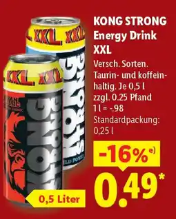 Lidl KONG STRONG Energy Drink XXL Angebot