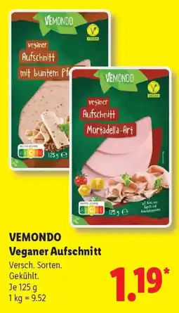 Lidl VEMONDO Veganer Aufschnitt Angebot