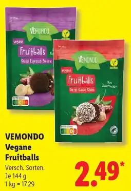 Lidl VEMONDO Vegane Fruitballs Angebot
