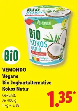 Lidl VEMONDO Vegane Bio Joghurtalternative Kokos Natur Angebot