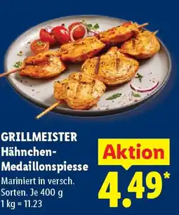 Lidl GRILLMEISTER Hähnchen Medaillonspiesse Angebot