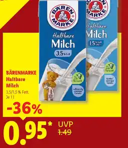 Lidl BÄRENMARKE Haltbare Milch Angebot