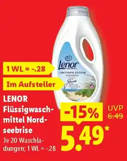 Lidl LENOR Flüssigwasch mittel Nordseebrise Angebot