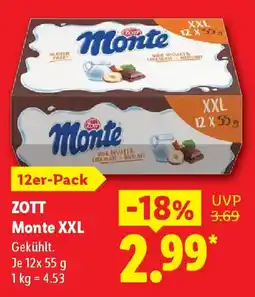 Lidl ZOTT Monte XXL Angebot