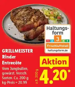 Lidl GRILLMEISTER Rinder Entrecôte Angebot