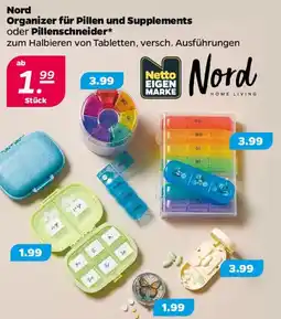 NETTO Nord Organizer für Pillen und Supplements oder Pillenschneider Angebot
