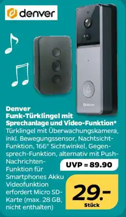 NETTO Denver Funk-Türklingel mit Sprechanlage und Video-Funktion Angebot