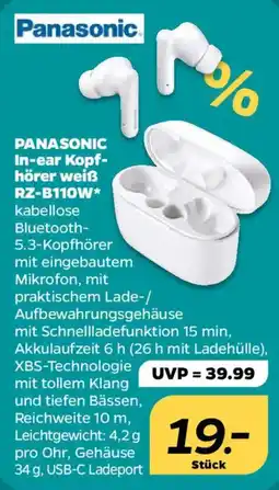 NETTO PANASONIC In-ear Kopfhörer weiß RZ-B110W Angebot