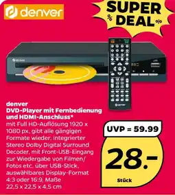 NETTO denver DVD-Player mit Fernbedienung und HDMI-Anschluss Angebot