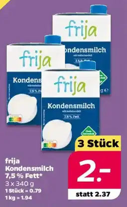 NETTO frija Kondensmilch 7,5% Fett Angebot