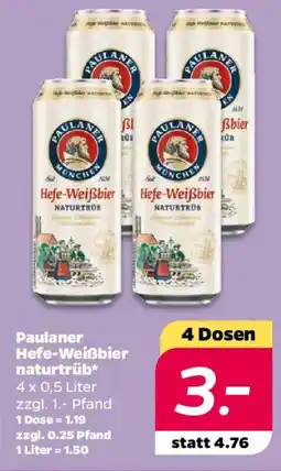 NETTO Paulaner Hefe-Weißbier naturtrüb Angebot