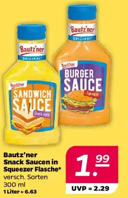 NETTO Bautz'ner Snack Saucen in Squeezer Flasche Angebot