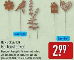 Aldi Nord HOME CREATION Gartenstecker Angebot